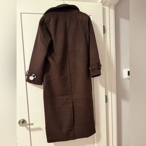 Abercrombie & Fitch Dark Brown Wool Blend Coat